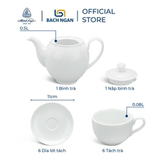 bộ ấm trà sứ minh long - bộ ấm trà sứ cao cấp