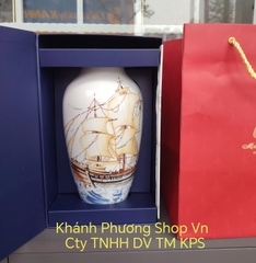 Bình hoa sứ Minh Long Thuận Buồm xuôi gió 27cm