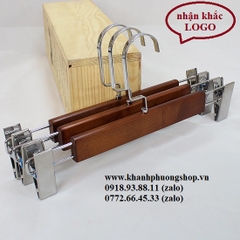 móc gỗ có kẹp treo quần - móc gỗ treo quần