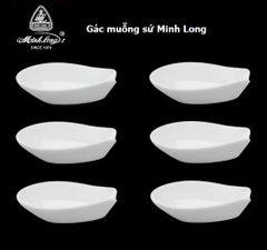 đồ gác muỗng sứ Minh Long - đồ gác muỗng sứ trắng minh long