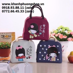 bộ hộp thủy tinh lock&lock 380ml túi giữ nhiệt - hộp thủy tinh lock&lock