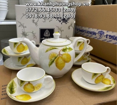bộ ấm trà Quả Chanh sứ Minh Long - bộ bình tách trà quả chanh sứ Minh Long