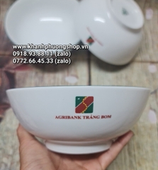 tô sứ Minh Long viền xanh lá nhiều size (có in logo quà tặng các công ty)
