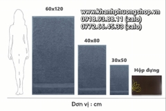 bộ 3 khăn tắm cotton 100% kèm hộp quà tặng cao cấp - bộ 3 khăn tắm