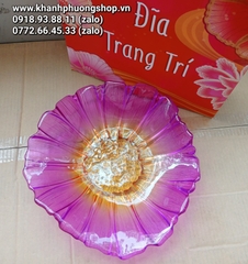 dĩa thủy tinh hình hoa hướng dương - dĩa thủy tinh cao cấp