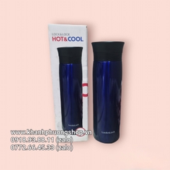 bình giữ nhiệt lock&lock 400ml màu xanh navy - bình giữ nhiệt inox lock&lock