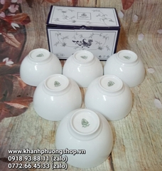 bộ 6 chén cơm sứ Minh Long - chén sứ minh long
