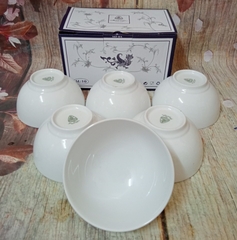bộ 6 chén cơm sứ Minh Long - chén sứ minh long