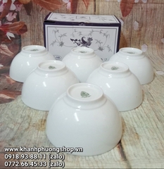 bộ 6 chén cơm sứ Minh Long - chén sứ minh long