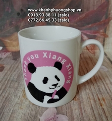 ly sứ Nhật hình gấu trúc siêu xinh - ly sứ in hình gấu trúc 2 mặt