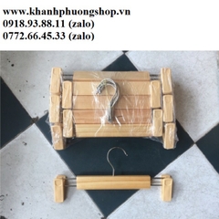 Móc gỗ treo quần áo - móc treo quần áo