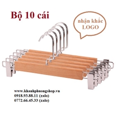 móc gỗ có kẹp treo quần - móc gỗ treo quần