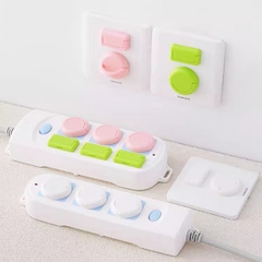 bộ 10 nút nhựa bít ổ điện - nút nhựa bít ổ điện 2 chân, 3 chân