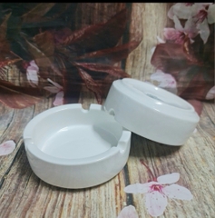 gạt tàn thuốc sứ 10cm - gạt tàn sứ trắng 10cm