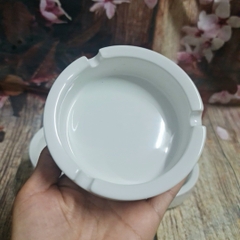 gạt tàn thuốc sứ 10cm - gạt tàn sứ trắng 10cm