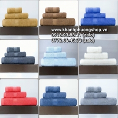 bộ 3 khăn tắm cotton 100% kèm hộp quà tặng cao cấp - bộ 3 khăn tắm