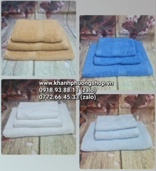 bộ 3 khăn tăm cotton siêu mềm mịn - khăn tắm cotton