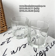 ly thủy tinh lục giác đế dày 200ml -  ly rượu thủy tinh 200ml