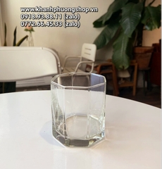 ly thủy tinh lục giác đế dày 200ml -  ly rượu thủy tinh 200ml
