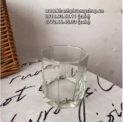 ly thủy tinh lục giác đế dày 200ml -  ly rượu thủy tinh 200ml