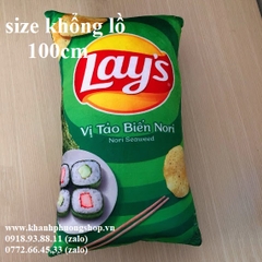 gối ôm hình gói bim bim size 1m - gối ôm gói bim bim 100cm