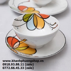 dĩa hột xoài Daisy Bóng Bay sứ Minh Long - dĩa sứ Minh Long Daisy Bóng Bay hình oval