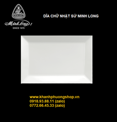 dĩa chữ nhật sứ Minh Long - dĩa hình chữ nhật sứ minh long