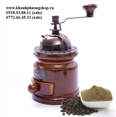 cối xay tiêu gỗ cao cấp mẫu tròn - cối xay tiêu gỗ tròn