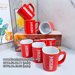 ly sứ uống cà phê - ly sứ màu đỏ