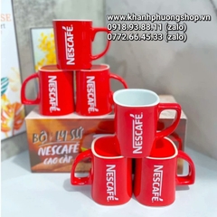ly sứ uống cà phê - ly sứ màu đỏ