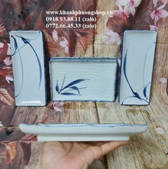 [thanh lí] khay để sushi sứ Nhật cao cấp - khay sứ để sushi