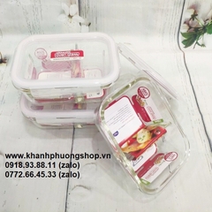 hộp thủy tinh lock&lock 2 ngăn - hộp thủy tinh lock&lock