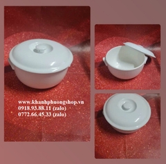 thố chưng yến sứ Minh Long 0.8L - thố chưng yến sứ minh long có nắp
