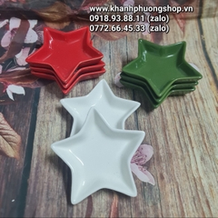 chén chấm sứ, dĩa chấm sứ cao cấp hình ngôi sao nhiều màu - chén chấm sứ, dĩa chấm sứ cao cấp hình ngôi