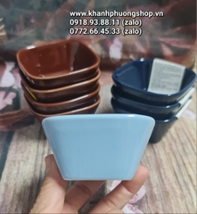 chén chấm vuông 9cm sứ Nhật cao cấp - chén đựng nước chấm hình vuông