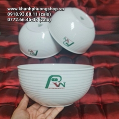 tô sứ trắng Minh Long lòng sâu 19cm (in logo nhãn hãng) - tô sứ minh long thân cao 19cm