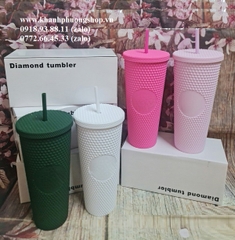 ly kim cương 710ml mãu loang siêu đẹp - ly kim cương màu loang