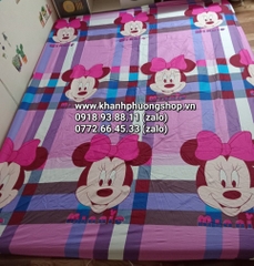 bộ ga giường cotton 4 món hình chuột mickey xinh xắn - bộ ga giường chuột mickey