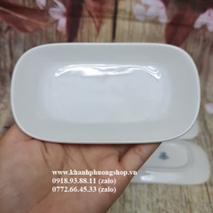 khay khăn sứ Minh Long 15cm - khay đựng khăn ăn sứ minh long