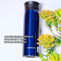 bình giữ nhiệt lock&lock 400ml màu xanh navy - bình giữ nhiệt inox lock&lock