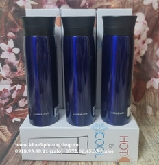 bình giữ nhiệt lock&lock 400ml màu xanh navy - bình giữ nhiệt inox lock&lock