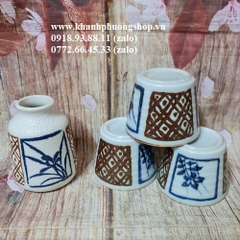 tách uống chè xanh sứ Nhật cao cấp - tách sứ uống chè xanh