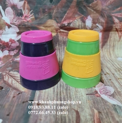 bộ 02 ly sứ bọc nhựa chống nóng sắc màu - ly sứ bọc nhựa chống nóng