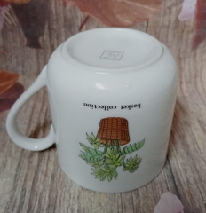 ly sứ họa tiết cây lá đơn giản 180ml - ly sứ uống trà, cà phê