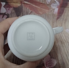 ly sứ họa tiết cây lá đơn giản 180ml - ly sứ uống trà, cà phê