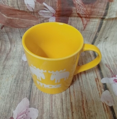 ly sứ màu vàng 290ml - ly sứ uống nước màu vàng