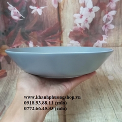 dĩa sứ tráng men gốm sứ Nhật cao cấp sâu lòng 23cm - dĩa sứ tráng men cao cấp 23cm