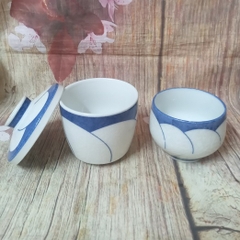 bộ chén trà sứ men đá có nắp gốm sứ Nhật cao cấp - bộ chén sứ uống trà men đá