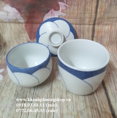 bộ chén trà sứ men đá có nắp gốm sứ Nhật cao cấp - bộ chén sứ uống trà men đá