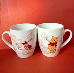 ly sứ uống nước hoạt hình Disney gấu pool vàng 300ml - ly sứ mẫu hoạt hình disney